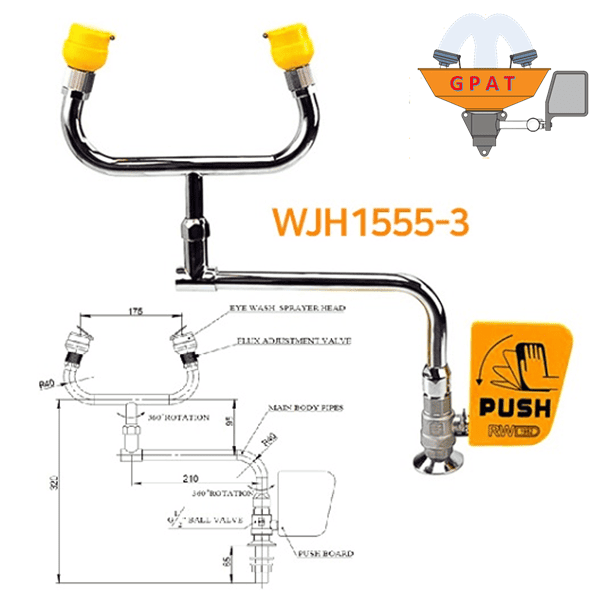THÔNG SỐ KỸ THUẬT VÒI RỬA MẮT ĐỂ BÀN MODEL: WJH1555